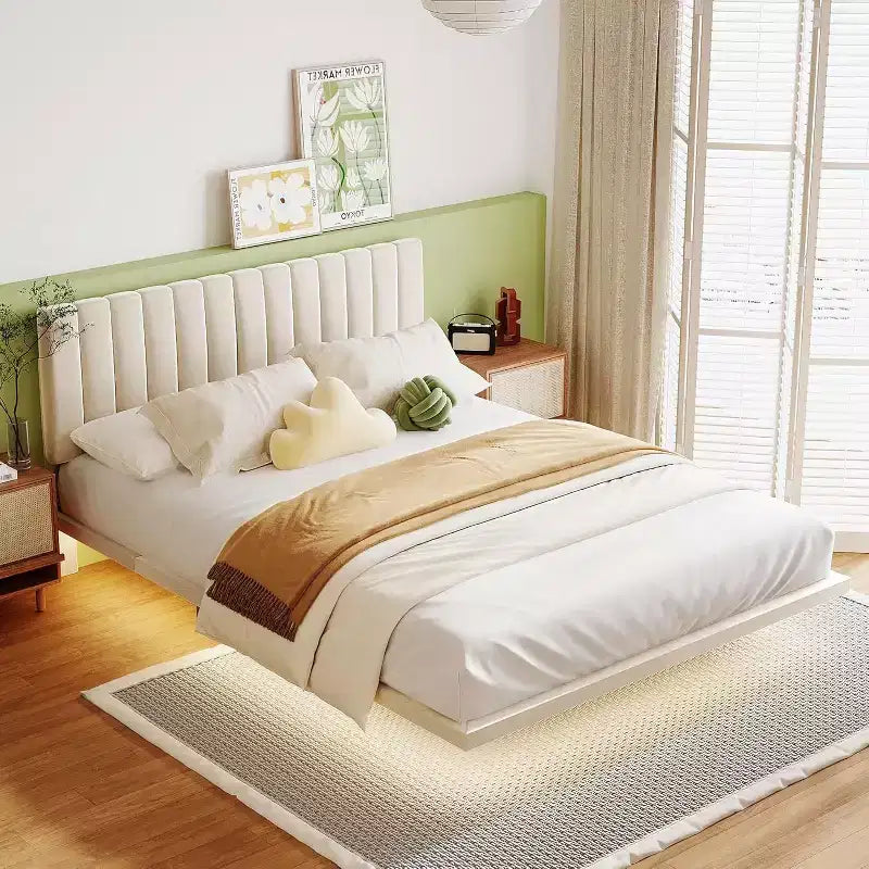 Struttura letto matrimoniale a levitazione moderna