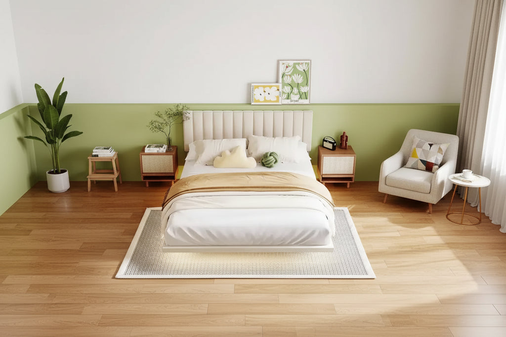 Struttura letto matrimoniale a levitazione moderna