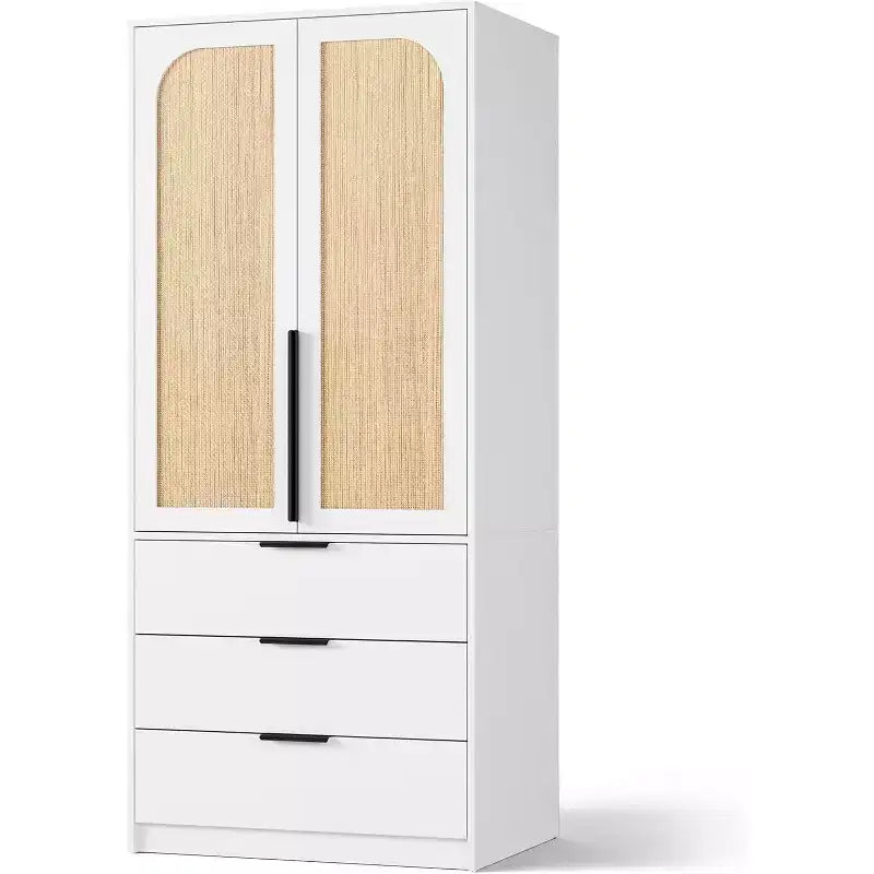 Armadio in rattan a 70 ante