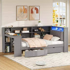 Letto a piattaforma singolo con contenitore