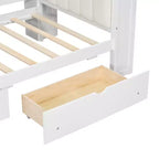 Letto a piattaforma singolo con contenitore