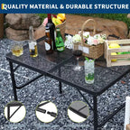 Tavolo da campeggio pieghevole in alluminio 35x24, tavolo portatile con altezza regolabile (1625), leggero per interni/esterni, spiaggia, picnic e viaggi in camper