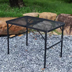 Tavolo da campeggio pieghevole in alluminio 35x24, tavolo portatile con altezza regolabile (1625), leggero per interni/esterni, spiaggia, picnic e viaggi in camper