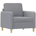 vidaXL Sofa Chair Upholstered Single Sofa Armchair for Living Room Fabric - Light Gray 23.6