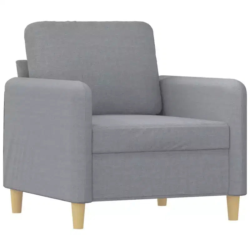 vidaXL Sofa Chair Upholstered Single Sofa Armchair for Living Room Fabric - Light Gray 23.6