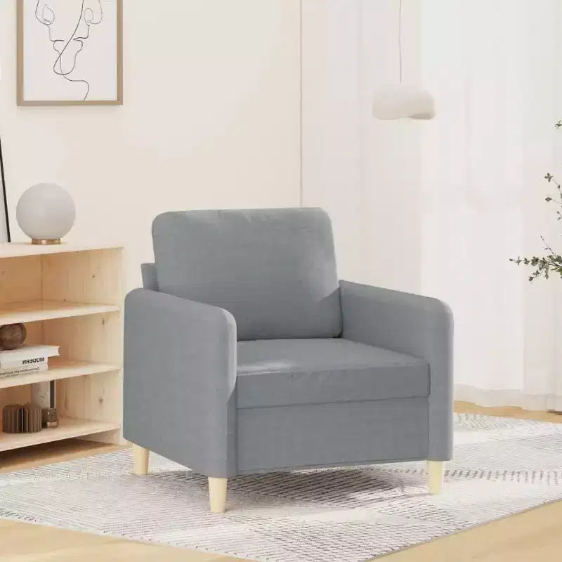 Poltrona singola imbottita per divano - Grigio chiaro