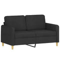 vidaXL Sofa Chair Upholstered Single Sofa Armchair for Living Room Fabric - Black 47.2