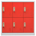 vidaXL Locker Cabinet Gray and red Steel Medium Locker Cabinet
