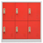vidaXL Locker Cabinet Gray and red Steel Medium Locker Cabinet