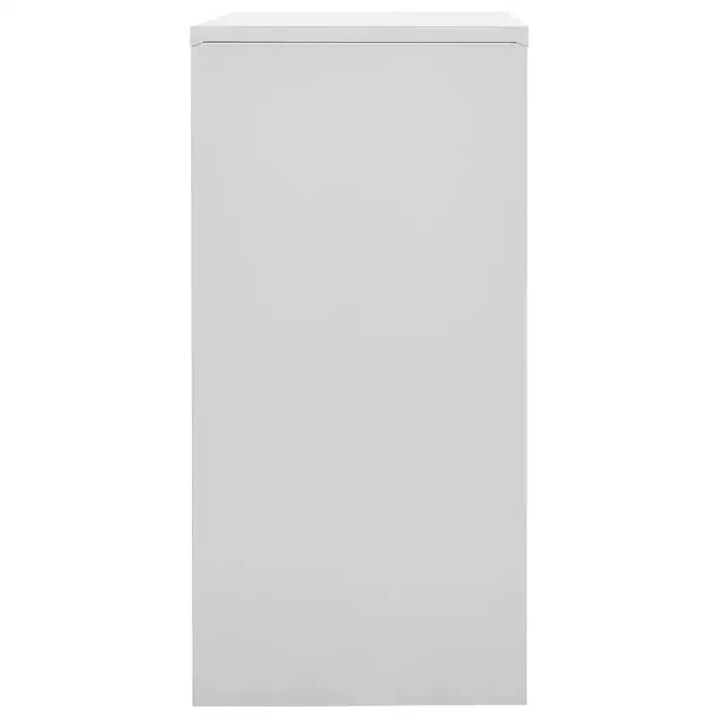 Armadietto metallico grigio e rosso