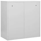 Armadietto metallico grigio e rosso