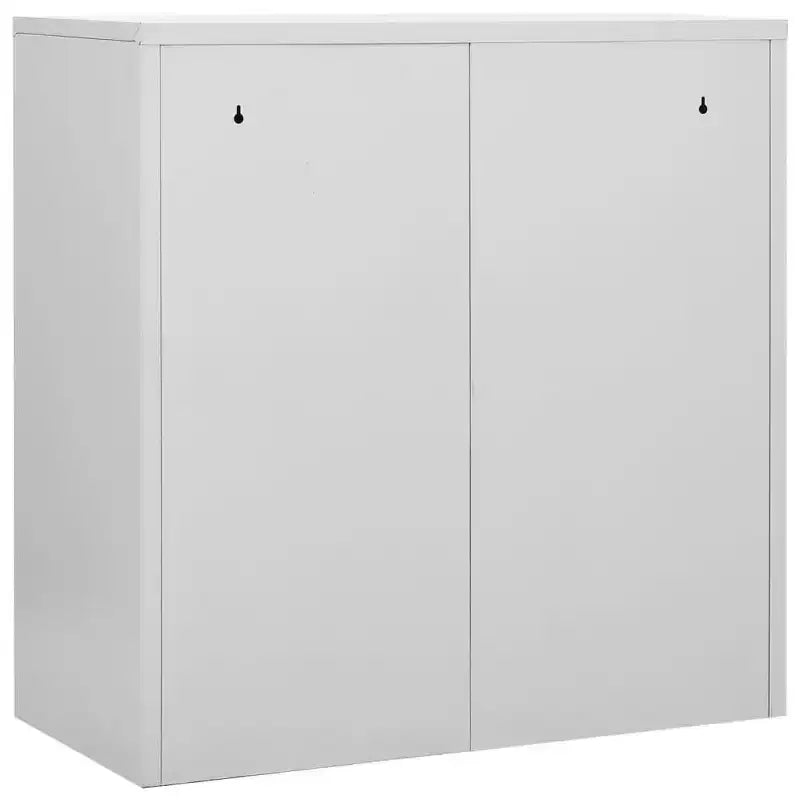 Armadietto metallico grigio e rosso