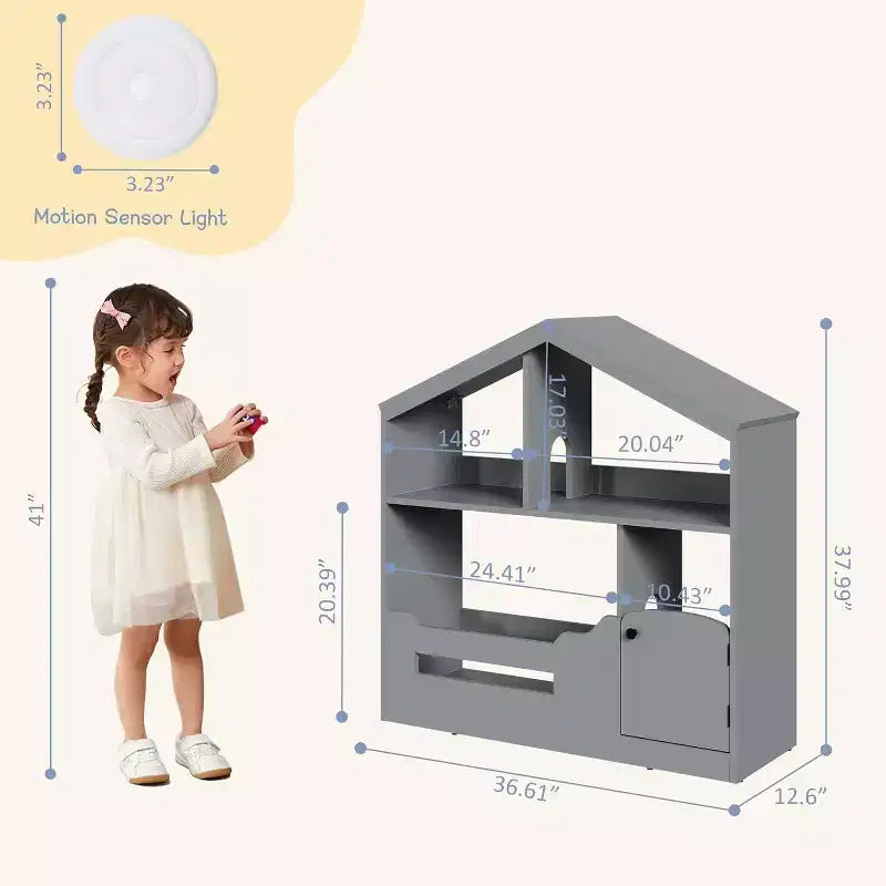Libreria per bambini a 2 ripiani