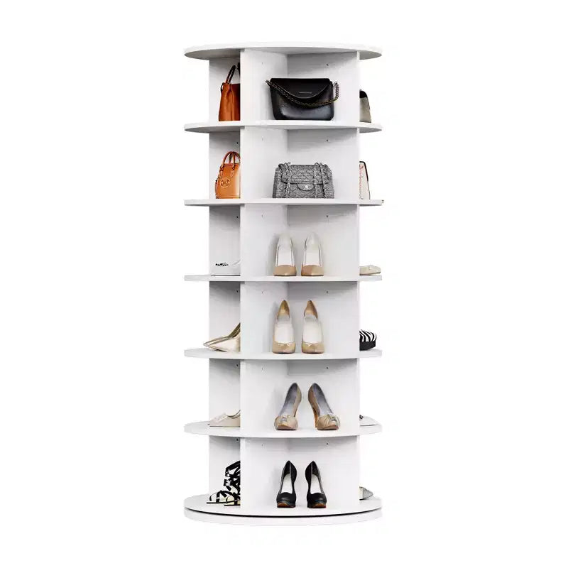 6-Layer Rotating Shoe Rack - Shoe Shelf, Shoe Cabinet, Shoe Display Rack, Space-Saving Design, Durable Construction