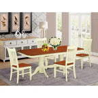 Set Dinette 5 Pezzi - Tavolo e Sedie da Pranzo Mid-Century - Set Tavolo da Cucina - Finitura Buttermilk