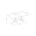 Set Dinette 5 Pezzi - Tavolo e Sedie da Pranzo Mid-Century - Set Tavolo da Cucina - Finitura Buttermilk