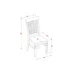 Set Dinette 5 Pezzi - Tavolo e Sedie da Pranzo Mid-Century - Set Tavolo da Cucina - Finitura Buttermilk
