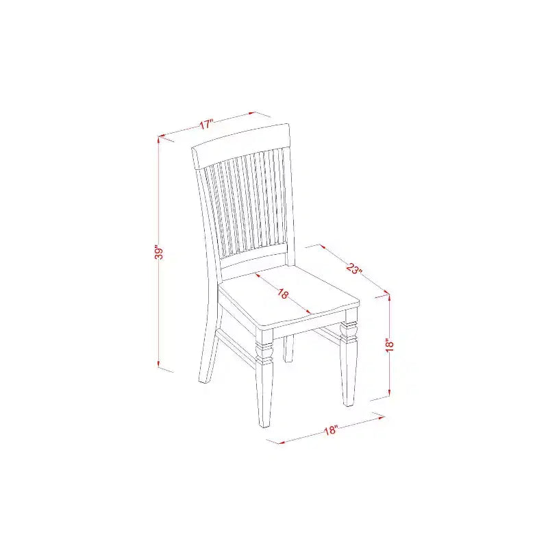 Set Dinette 5 Pezzi - Tavolo e Sedie da Pranzo Mid-Century - Set Tavolo da Cucina - Finitura Buttermilk