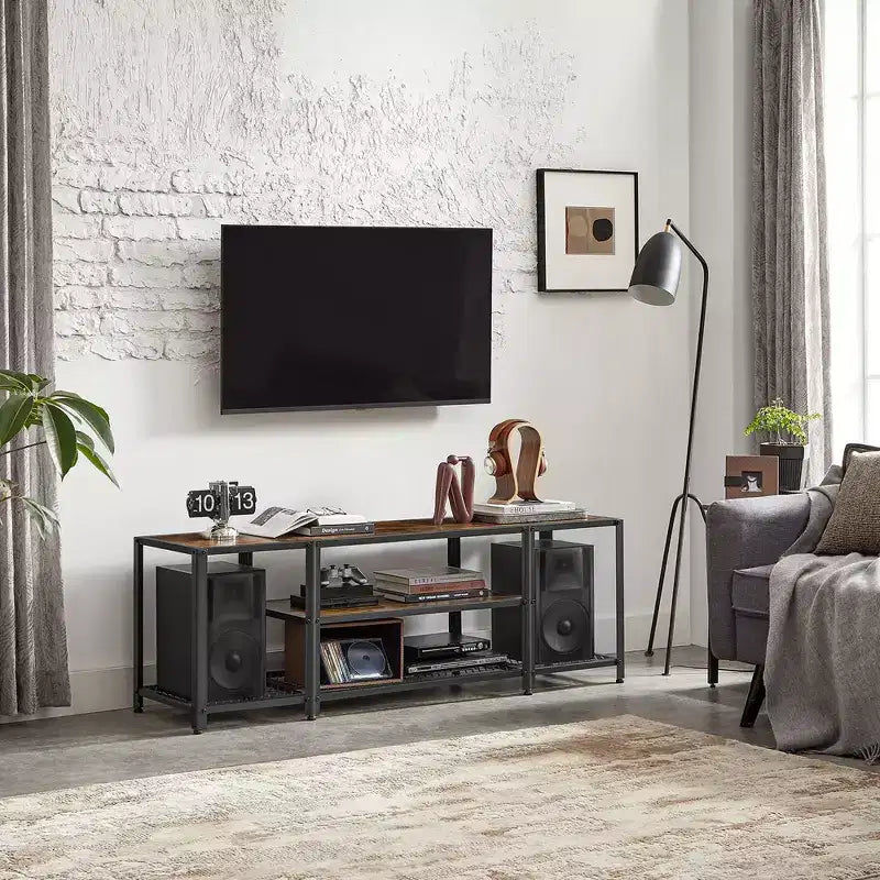 Mobile TV per televisori, Centro di intrattenimento, Tavolino consolle TV industriale turchese
