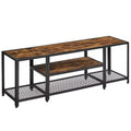 TV Stand for TVs, Entertainment Center, Industrial TV Console Table Turquoise
