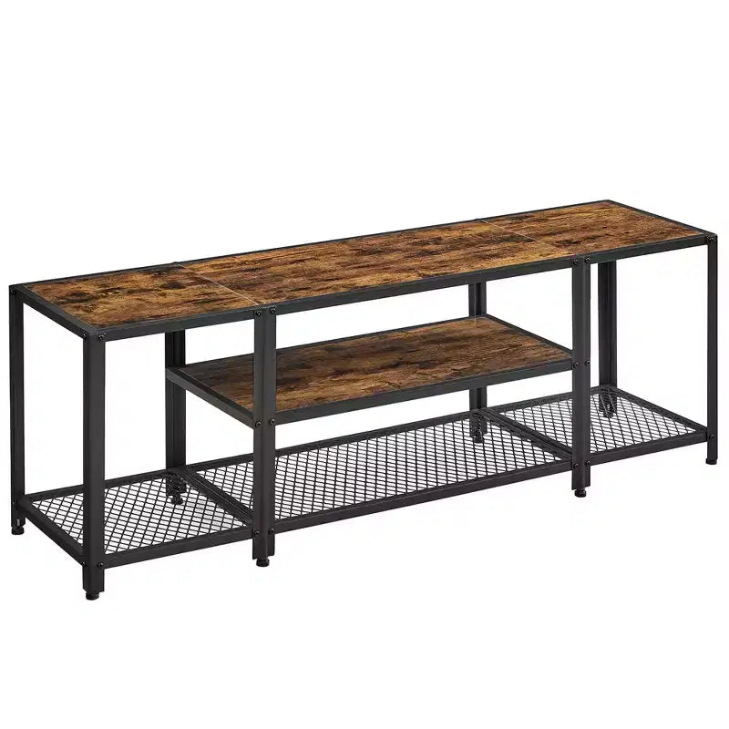 TV Stand for TVs, Entertainment Center, Industrial TV Console Table Turquoise