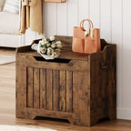 Contenitore portaoggetti, Panca portaoggetti in legno con cerniera di sicurezza, Cassapanca con coperchio apribile, Supporta 159 kg, per ingresso, soggiorno, camera da letto