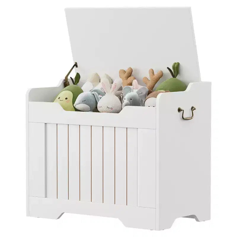 Contenitore portaoggetti, Panca portaoggetti in legno con cerniera di sicurezza, Cassapanca con coperchio apribile, Supporta 159 kg, per ingresso, soggiorno, camera da letto