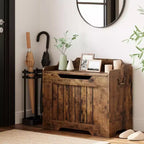 Contenitore portaoggetti, Panca portaoggetti in legno con cerniera di sicurezza, Cassapanca con coperchio apribile, Supporta 159 kg, per ingresso, soggiorno, camera da letto