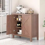Mobile credenza rustico con ripiani regolabili, tavolino consolle per bar/caffè, mobiletto contenitore per cucina e sala da pranzo (A35.5 x L30 x P14)