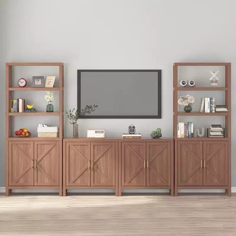 Mobile credenza rustico con ripiani regolabili, tavolino consolle per bar/caffè, mobiletto contenitore per cucina e sala da pranzo (A35.5 x L30 x P14)