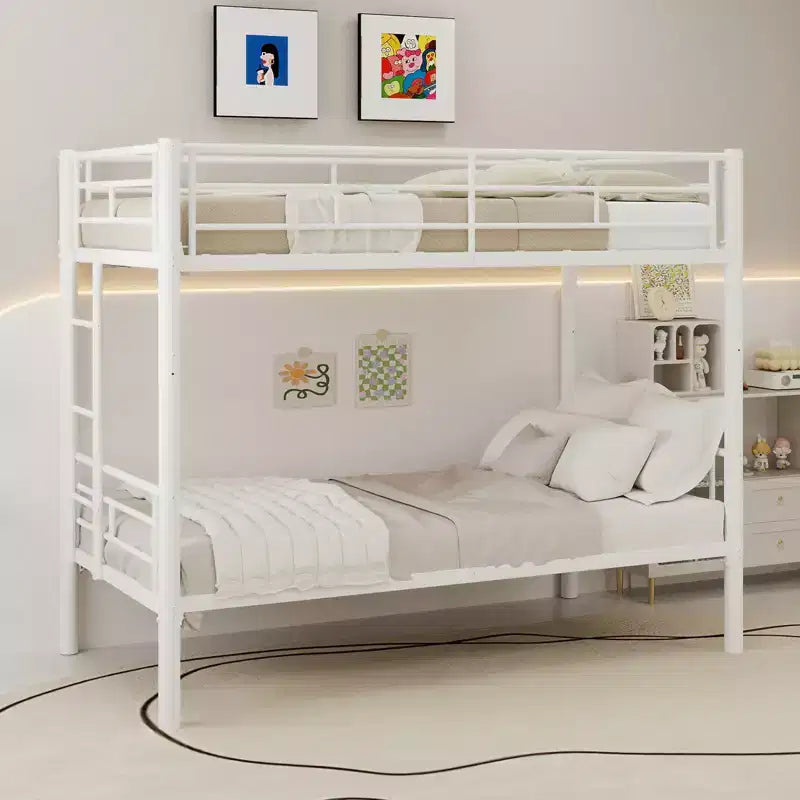 Letto a castello in metallo doppio su doppio