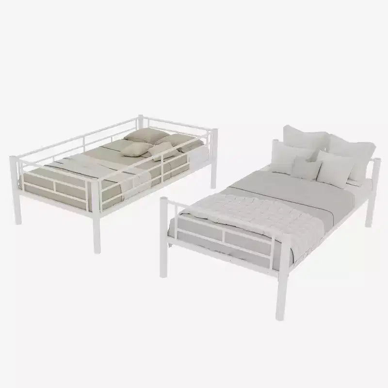 Letto a castello in metallo doppio su doppio