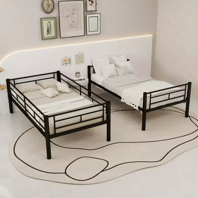 Letto a castello in metallo doppio su doppio