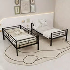 Letto a castello in metallo doppio su doppio
