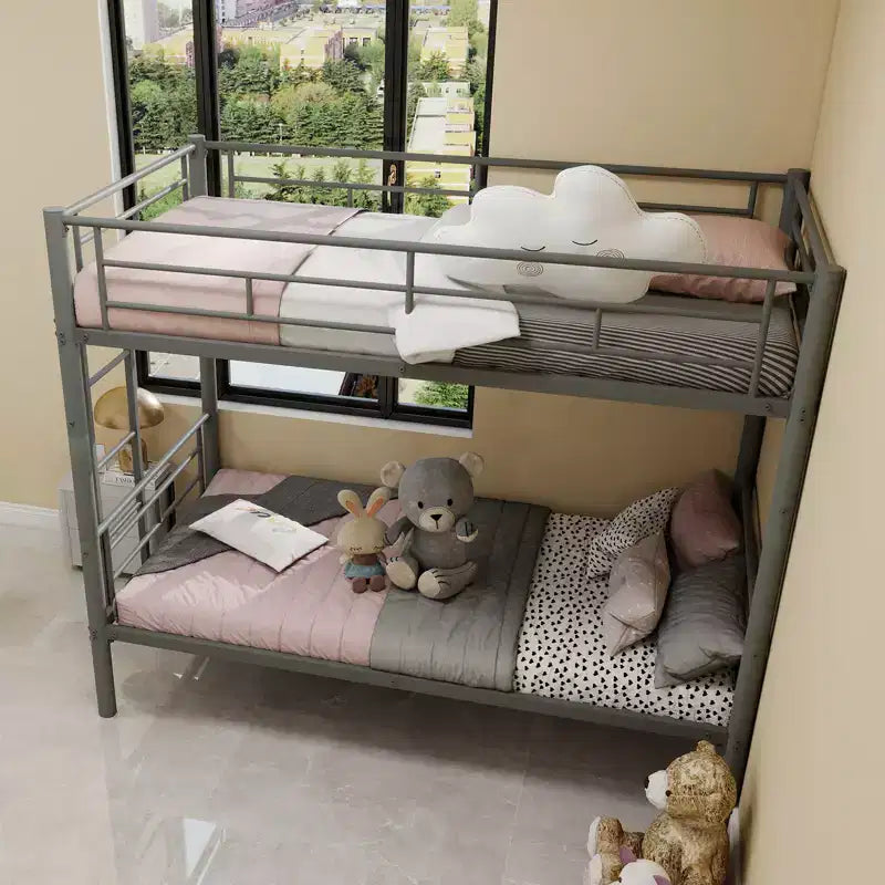 Letto a castello in metallo doppio su doppio