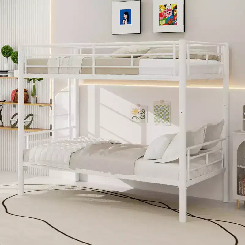 Letto a castello in metallo doppio su doppio