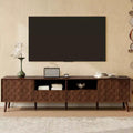 78 Inch Modern TV Stand for TVs up to 85 Inches for Living Room Entertainment Center with Solid Wood Legs Drawers