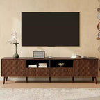 78 Inch Modern TV Stand for TVs up to 85 Inches for Living Room Entertainment Center with Solid Wood Legs Drawers