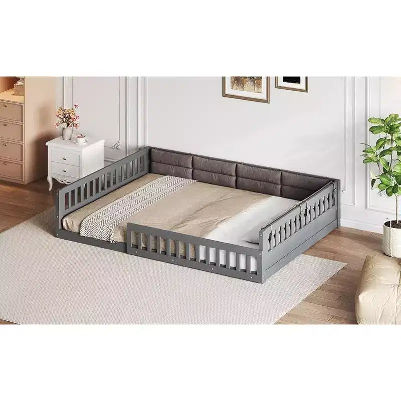 Letto matrimoniale imbottito con piattaforma