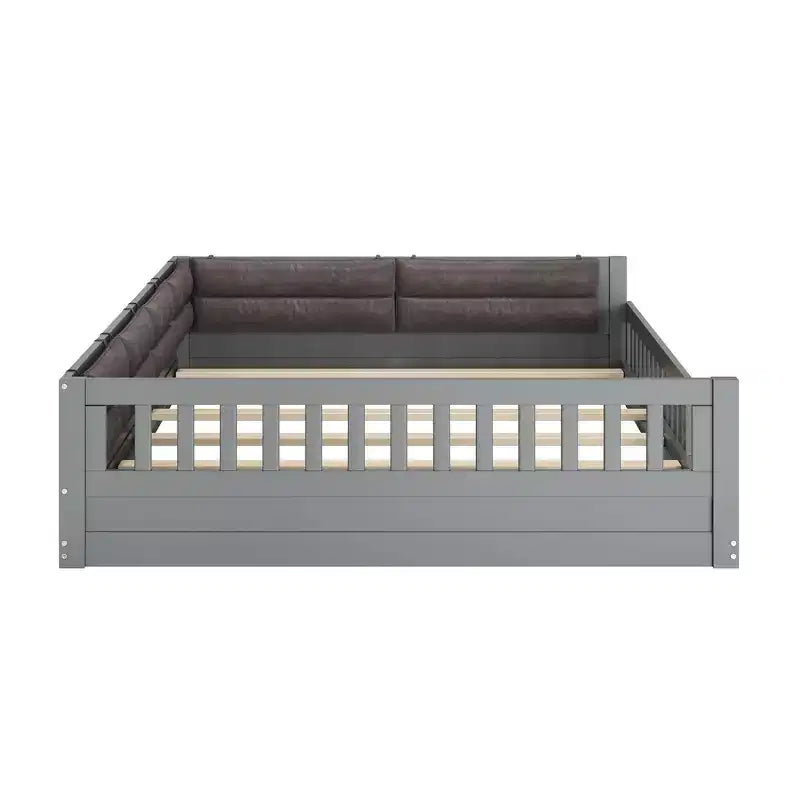 Letto matrimoniale imbottito con piattaforma