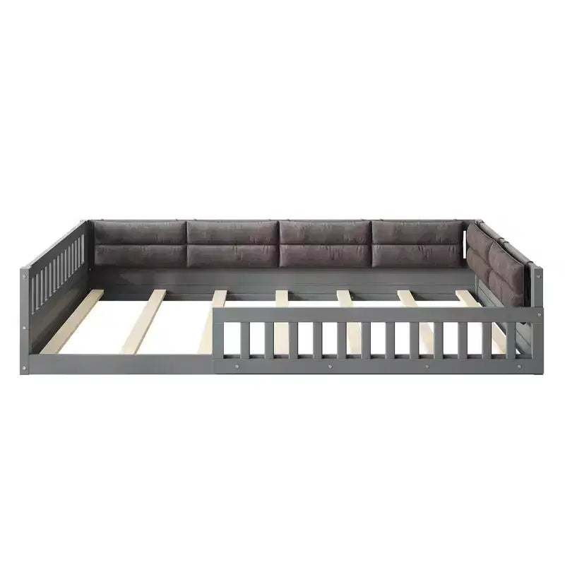 Letto matrimoniale imbottito con piattaforma