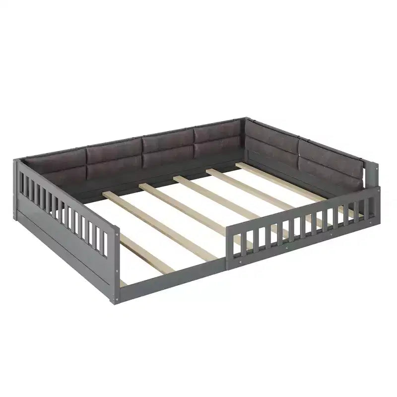 Letto matrimoniale imbottito con piattaforma