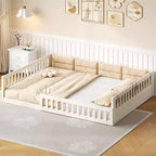 Letto matrimoniale imbottito con piattaforma