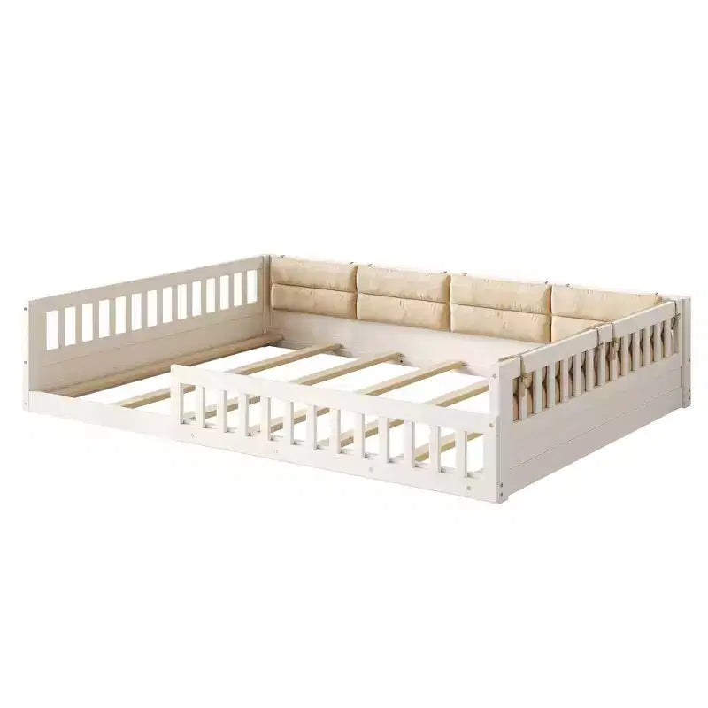 Letto matrimoniale imbottito con piattaforma