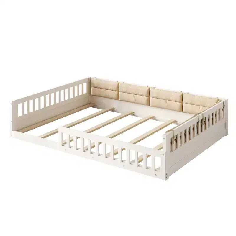 Letto matrimoniale imbottito con piattaforma