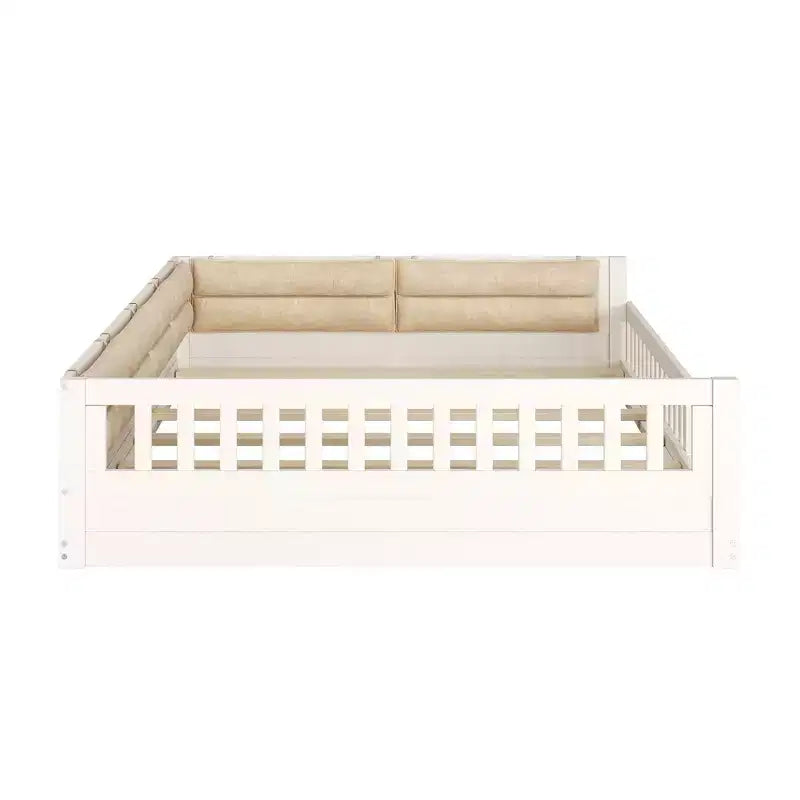 Letto matrimoniale imbottito con piattaforma