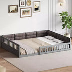Letto matrimoniale imbottito con piattaforma