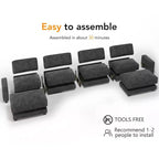 Divano componibile di grandi dimensioni 160 Modular Sectional Sofa