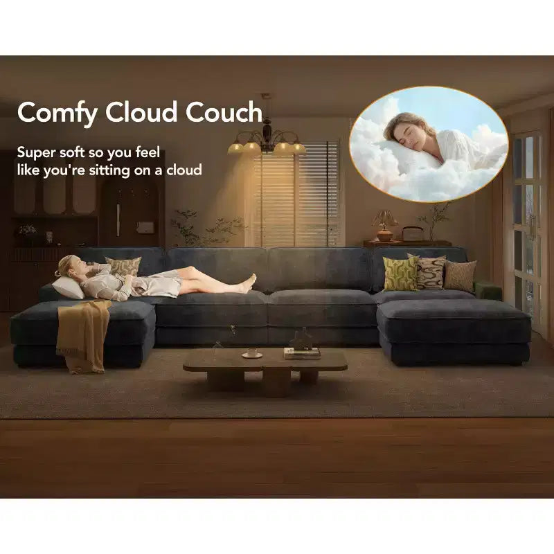Divano componibile di grandi dimensioni 160 Modular Sectional Sofa