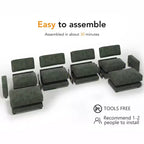 Divano componibile di grandi dimensioni 160 Modular Sectional Sofa